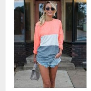 VICI Color Block Cotton Knit